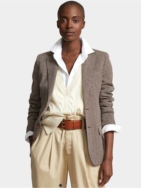 Polo Ralph Lauren Herringbone Double-Knit Jacquard Blazer